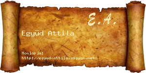 Együd Attila névjegykártya